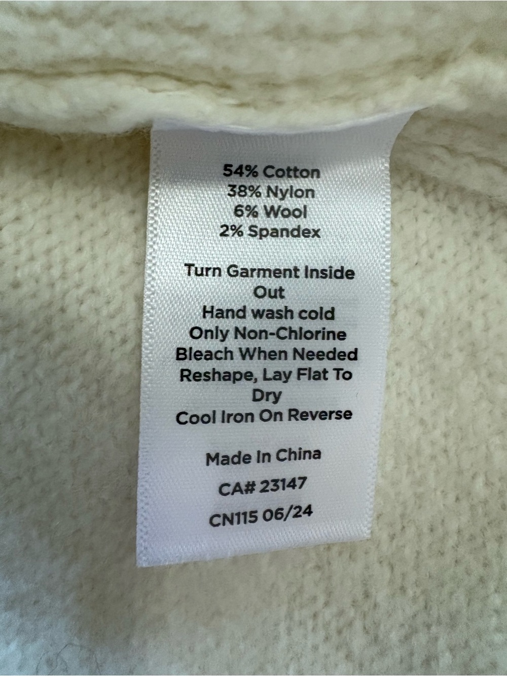 NWT Talbots Pearl Detail Cape XS/S Cream Knit wool cotton blend - Picture 5 of 6